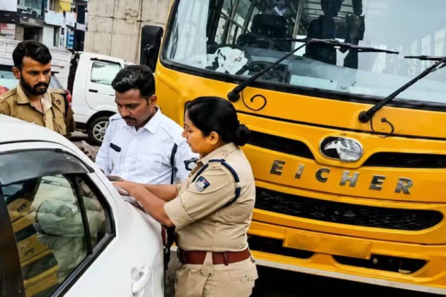 भोपाल-में-स्कूल-बसों-पर-ट्रैफिक-पुलिस-की-सख्ती,-600-से-ज्यादा-बसों-की-जांच-में-40-पर-कार्रवाई